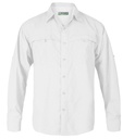 CAMISA COLUM OKEY MANGA LARGA BLANCA