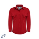 CAMISA COLUM OKEY MANGA LARGA ROJA
