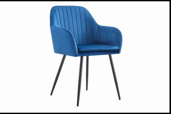 SILLA TERCIOPELO AZUL NM